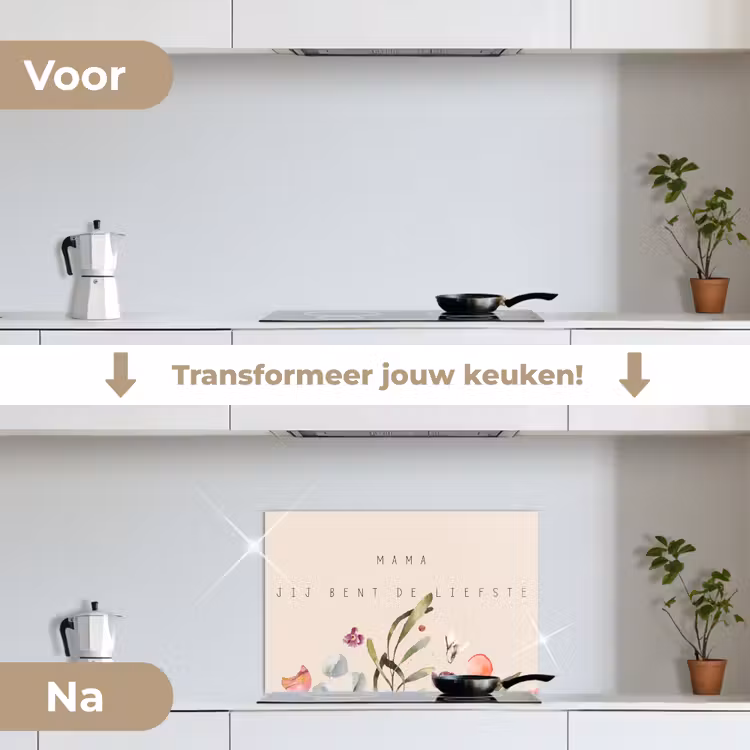 Spatscherm keuken - Spreuken - Mama jij bent de liefste - Quotes - Moeder — 3