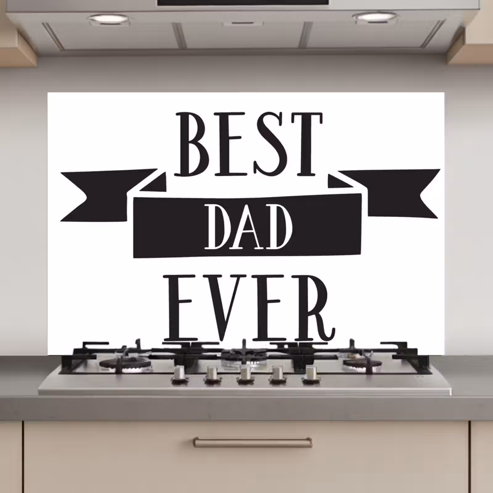 Spatscherm keuken - Papa - Quote - Beste papa — 1