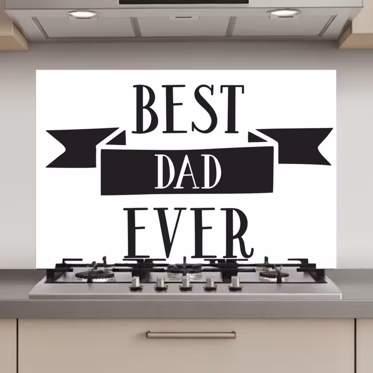 Spatscherm keuken - Papa - Quote - Beste papa — 1
