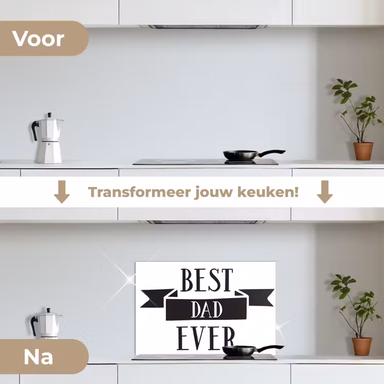 Spatscherm keuken - Papa - Quote - Beste papa — 3