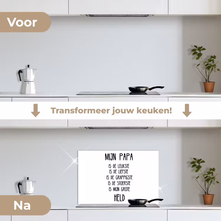 Spatscherm keuken - Quotes - Papa is mijn grote held - Spreuken - Papa — 3