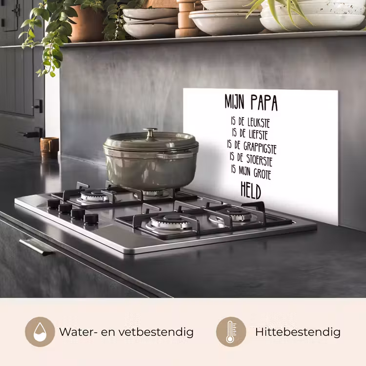 Spatscherm keuken - Quotes - Papa is mijn grote held - Spreuken - Papa — 7