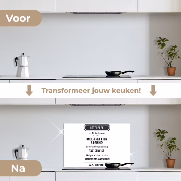 Spatscherm keuken - Spreuken - Hotel papa - Quotes - Vader — 3