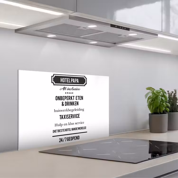 Spatscherm keuken - Spreuken - Hotel papa - Quotes - Vader — 5