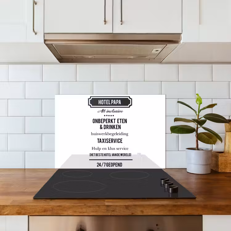 Spatscherm keuken - Spreuken - Hotel papa - Quotes - Vader — 6