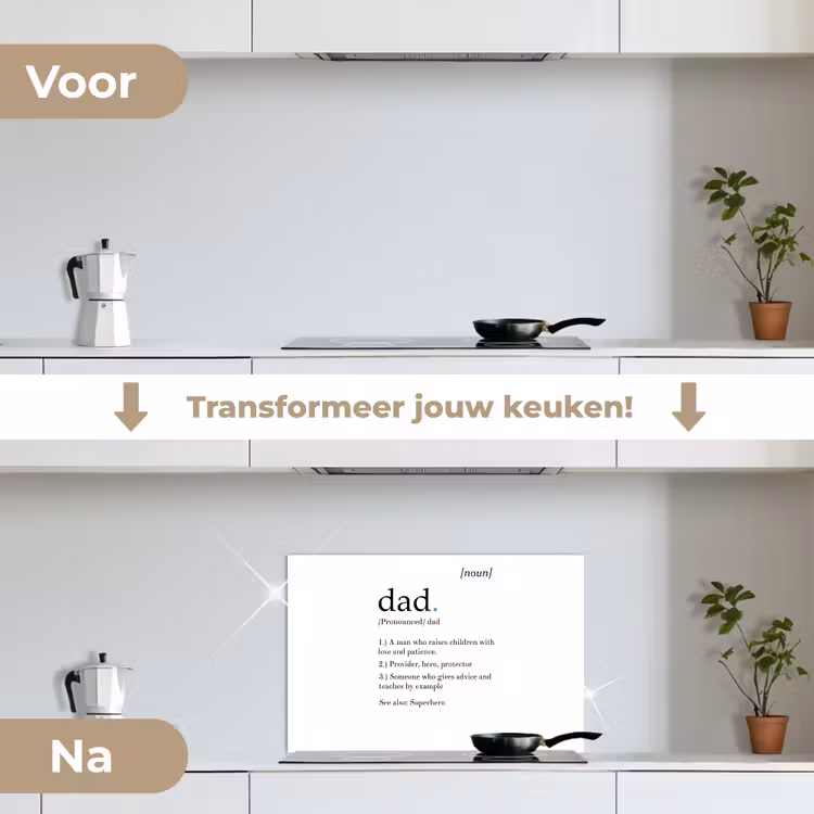 Spatscherm keuken - Spreuken - Papa definitie - Quotes - Dad — 3