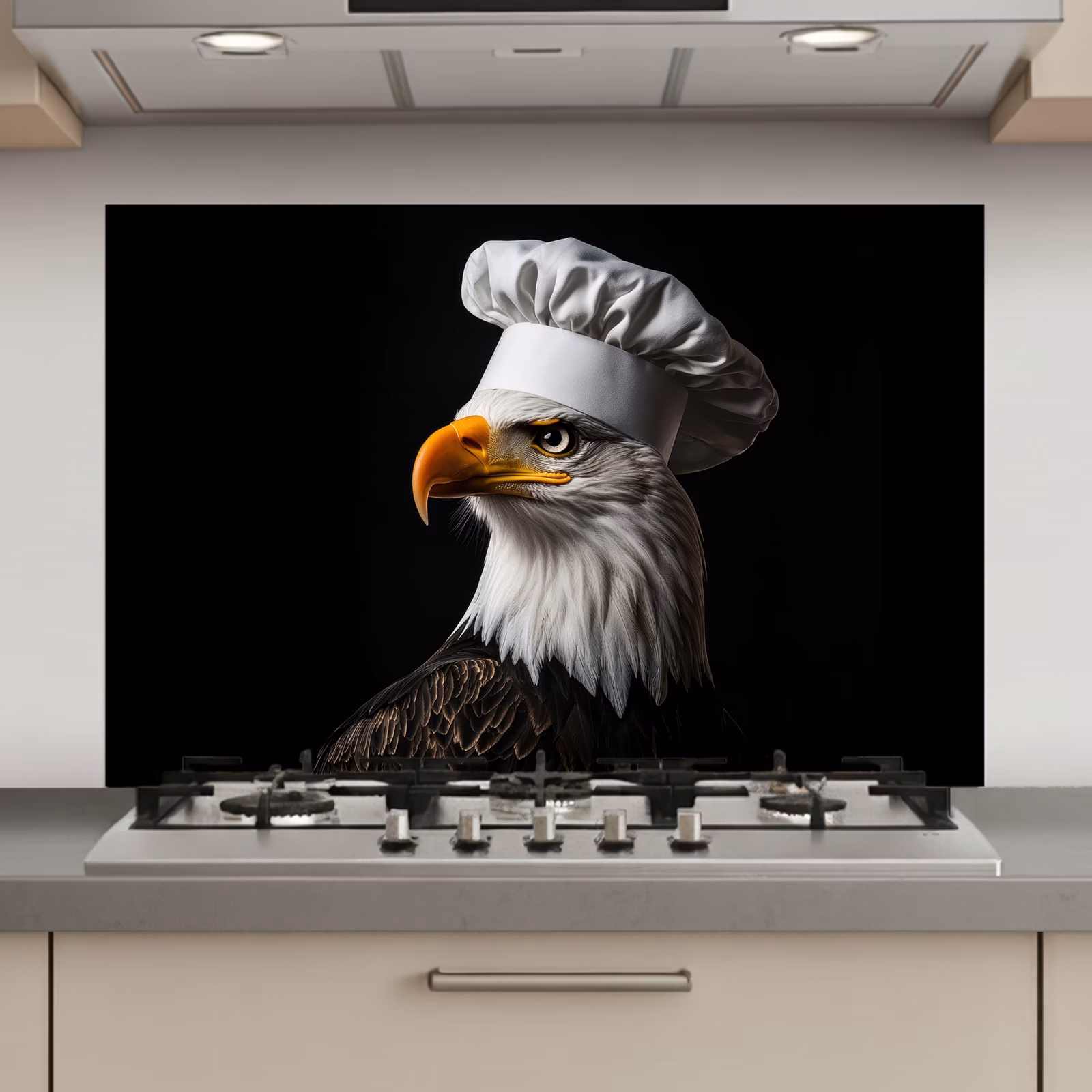 Spatscherm keuken - Arend -Amerika - Koksmuts - Vogel - Stoer — 1