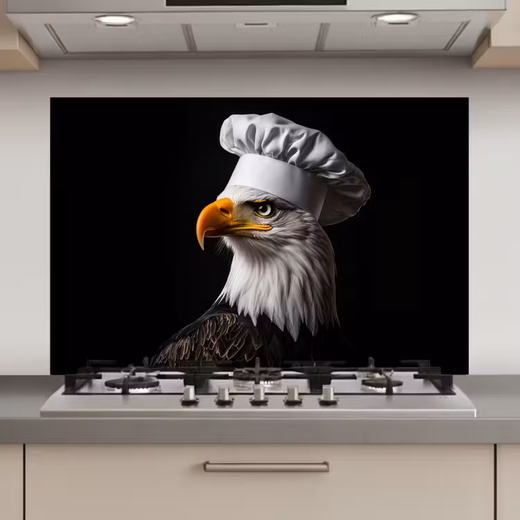 Spatscherm keuken - Arend -Amerika - Koksmuts - Vogel - Stoer — 1