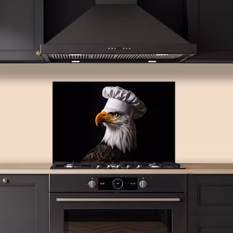 Spatscherm keuken - Arend -Amerika - Koksmuts - Vogel - Stoer — 2