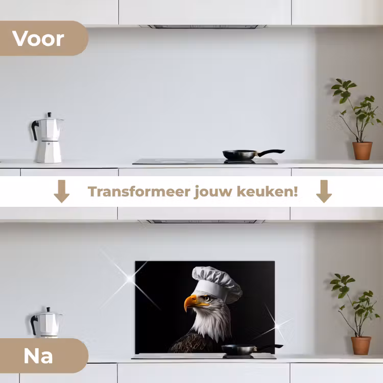 Spatscherm keuken - Arend -Amerika - Koksmuts - Vogel - Stoer — 3