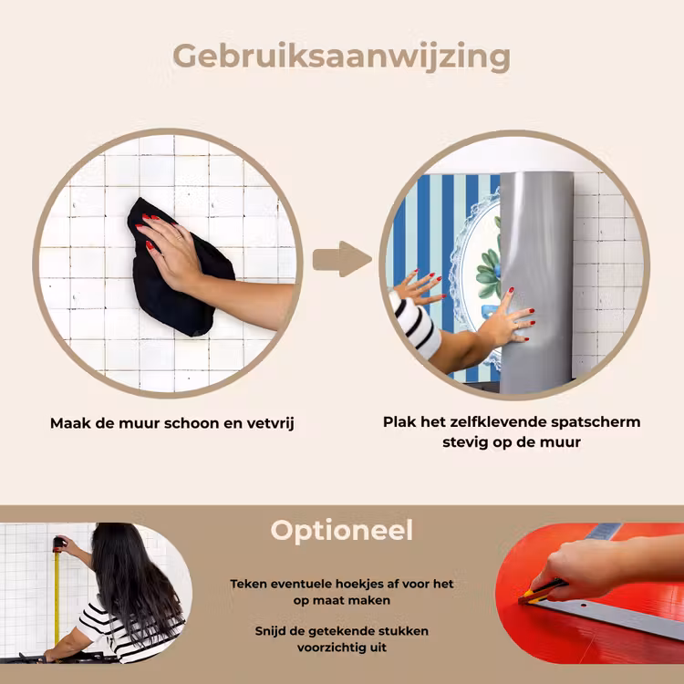 Spatscherm keuken - Illustratie - Bessen - Blauw - Strepen — 8