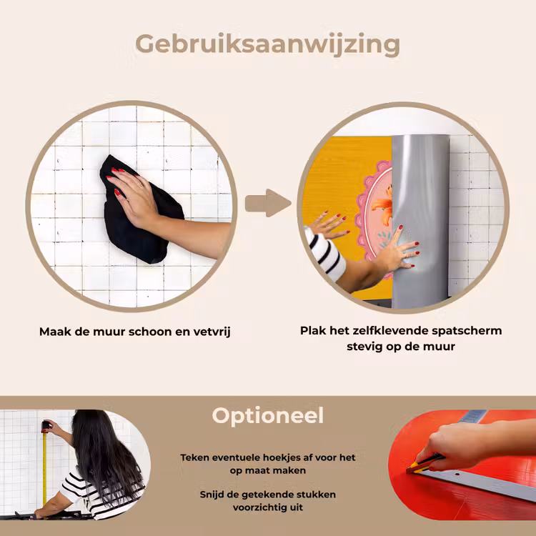 Spatscherm keuken - Lelie - Oranje - Lijst - Ovaal — 8