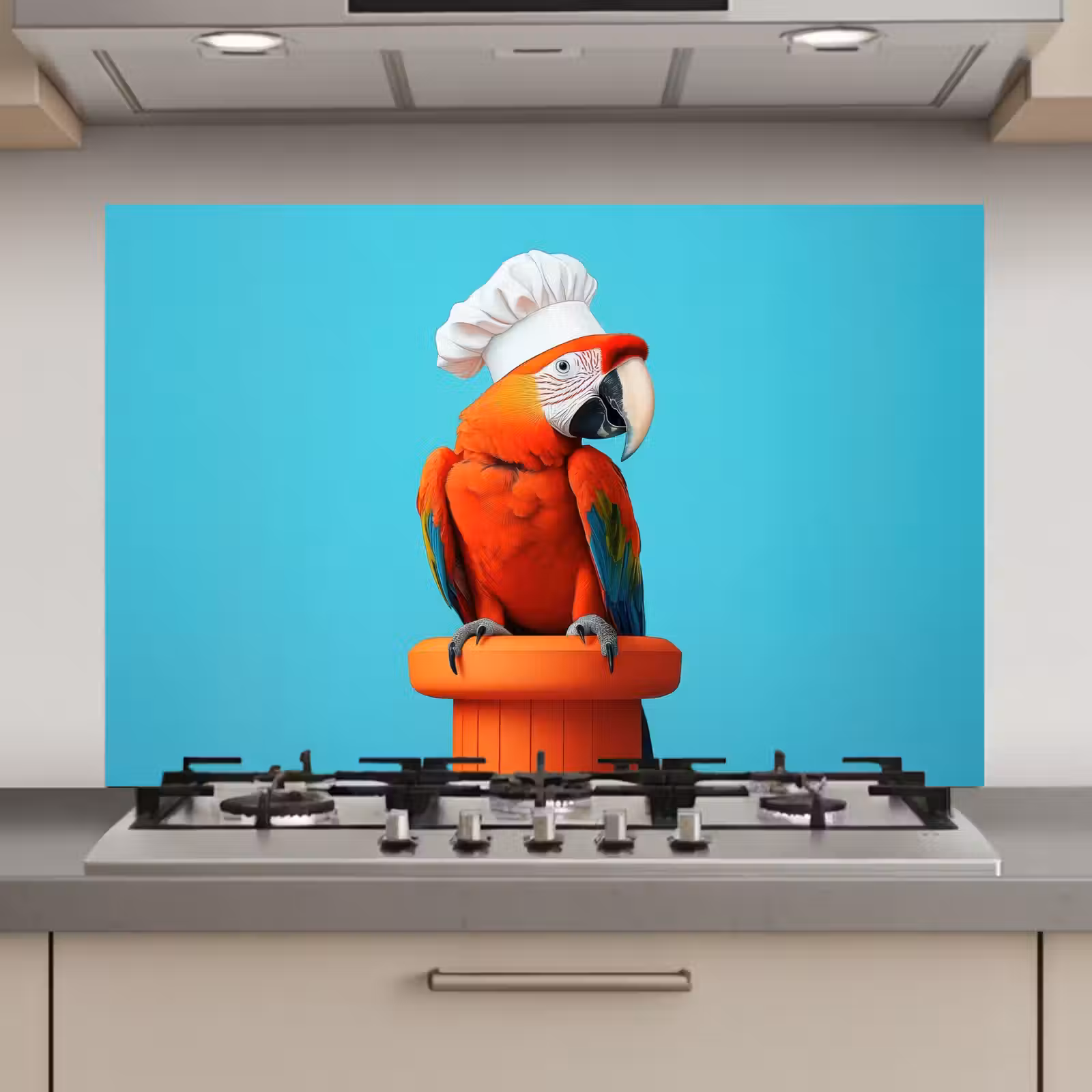 Spatscherm keuken - Ara - Koksmuts - Sokkel - Grappig — 1
