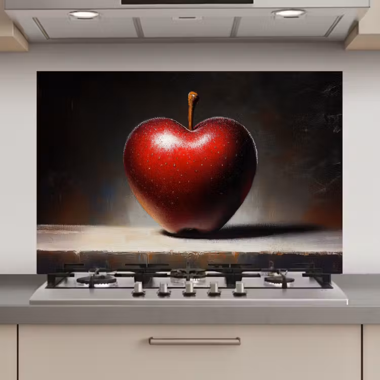 Spatscherm keuken - Apple - Hart - Rood — 1