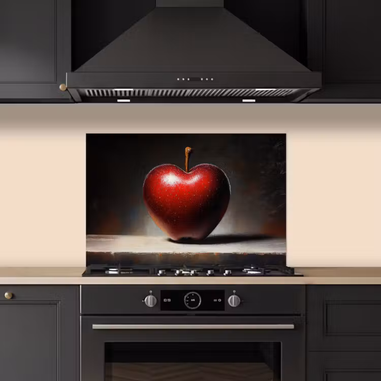 Spatscherm keuken - Apple - Hart - Rood — 2
