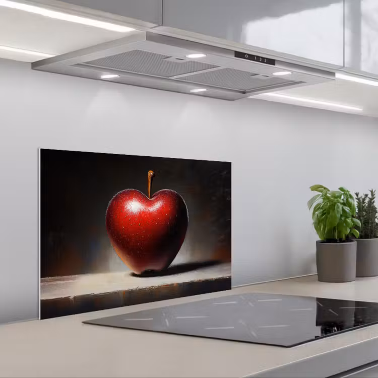 Spatscherm keuken - Apple - Hart - Rood — 5