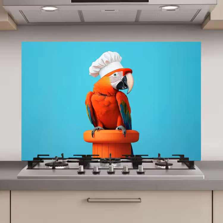 Spatscherm keuken - Ara - Koksmuts - Sokkel - Grappig — 1