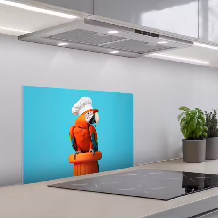 Spatscherm keuken - Ara - Koksmuts - Sokkel - Grappig — 5