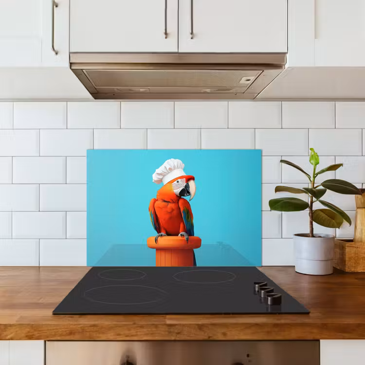 Spatscherm keuken - Ara - Koksmuts - Sokkel - Grappig — 6