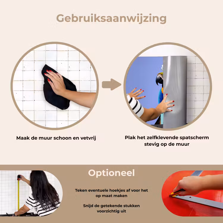 Spatscherm keuken - Papegaai - Koksmuts - Vogel - Leuk — 8