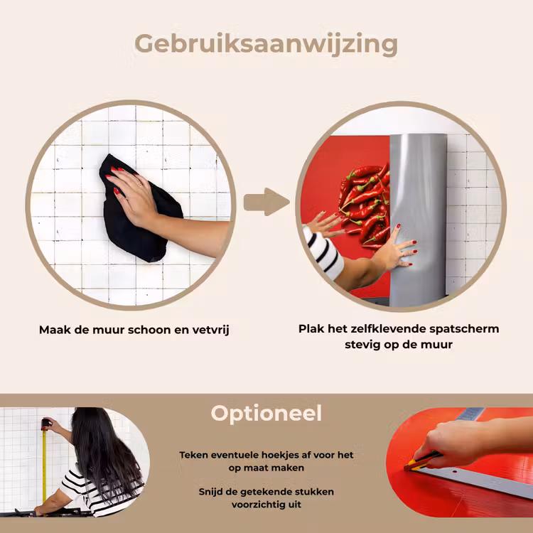 Spatscherm keuken - Pepers - Rood - Hart — 8