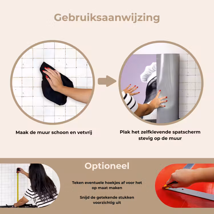 Spatscherm keuken - Pinguïn - Koksmuts - Lief - Paars — 8