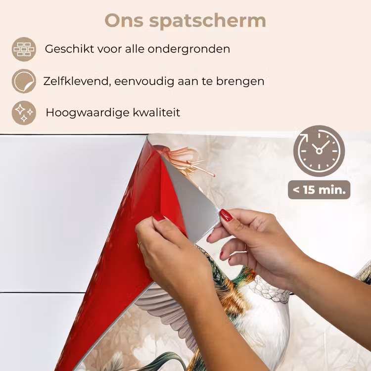 Spatscherm keuken - Kolibrie - Vogels - Bloemen - Natuur — 4