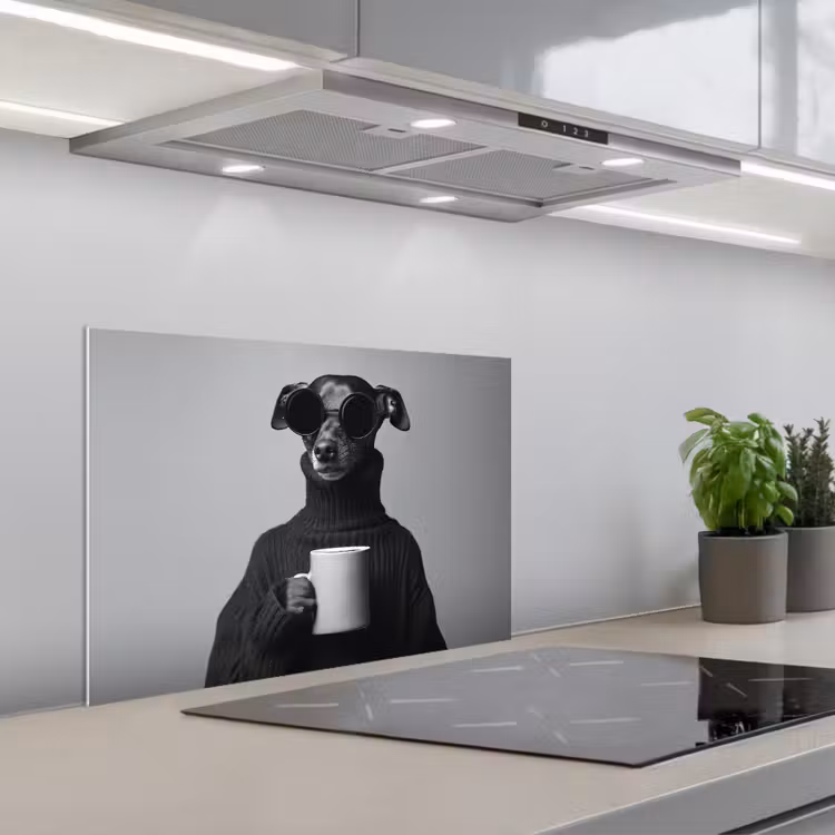 Spatscherm keuken - Coltrui - Hond - Bril - Mok — 5