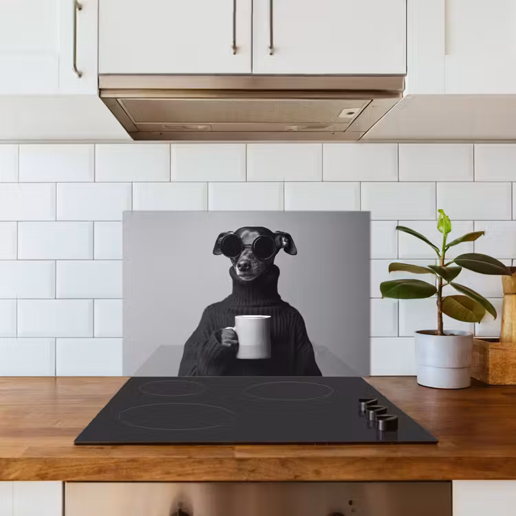 Spatscherm keuken - Coltrui - Hond - Bril - Mok — 6