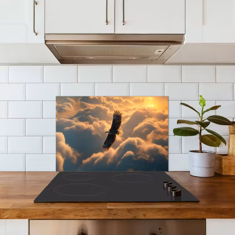 Spatscherm keuken - Adelaar - Wolken - Zon — 6