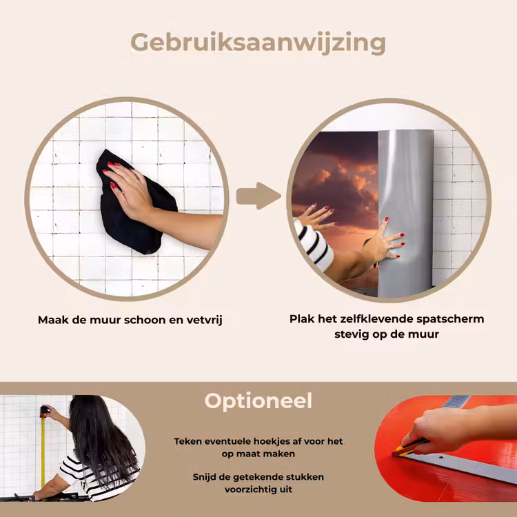 Spatscherm keuken - Olifanten - Grasland - Zonsondergang — 8