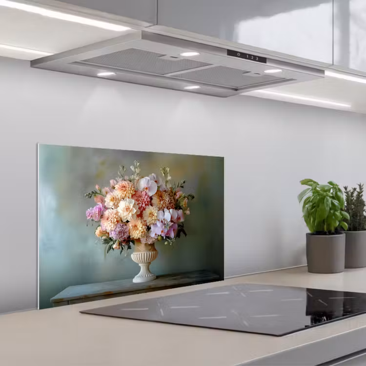 Spatscherm keuken - Orchidee - Boeket - Vaas - Bloemen — 5
