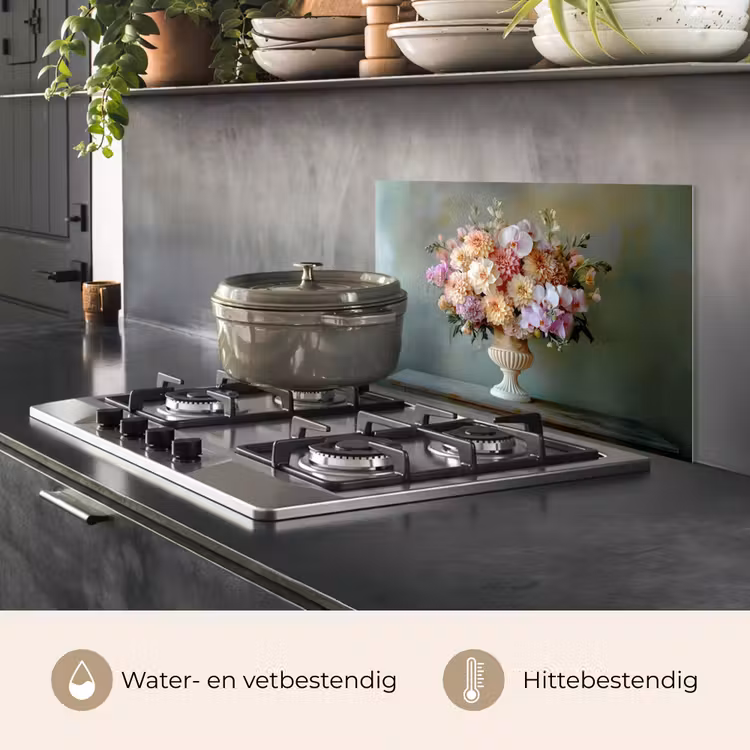 Spatscherm keuken - Orchidee - Boeket - Vaas - Bloemen — 7