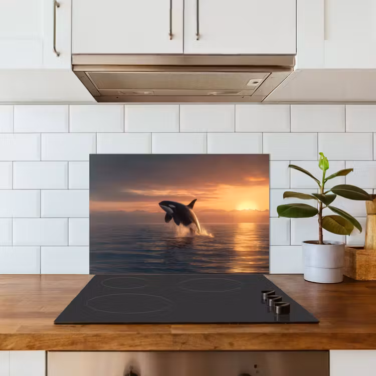 Spatscherm keuken - Orka - Zee - Zonsondergang — 6