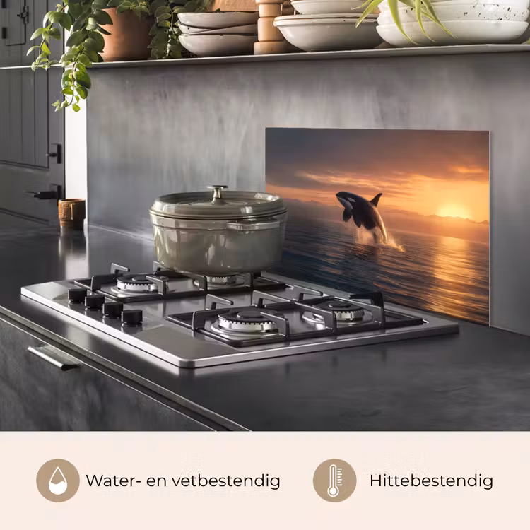 Spatscherm keuken - Orka - Zee - Zonsondergang — 7
