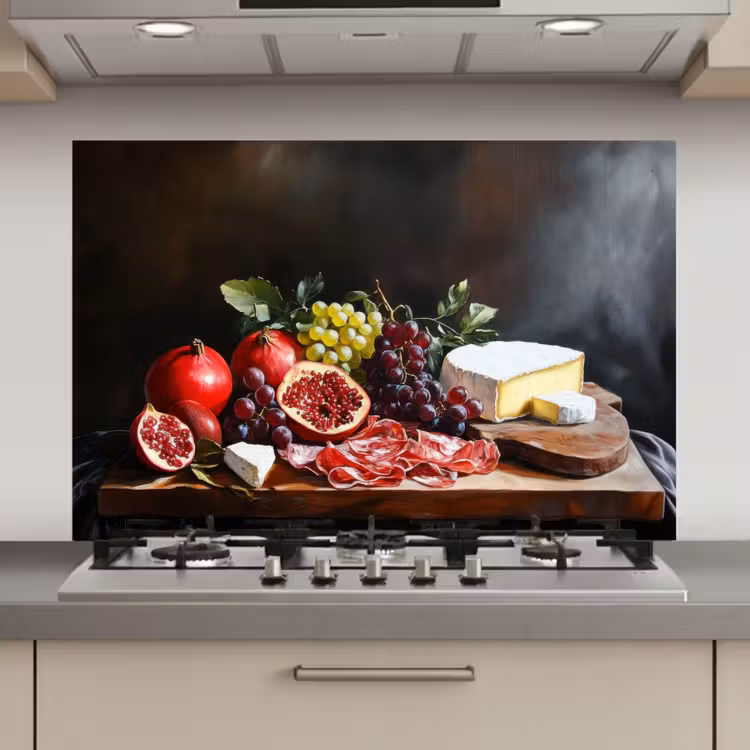 Spatscherm keuken - Borrelplank - Stilleven - Vintage — 1