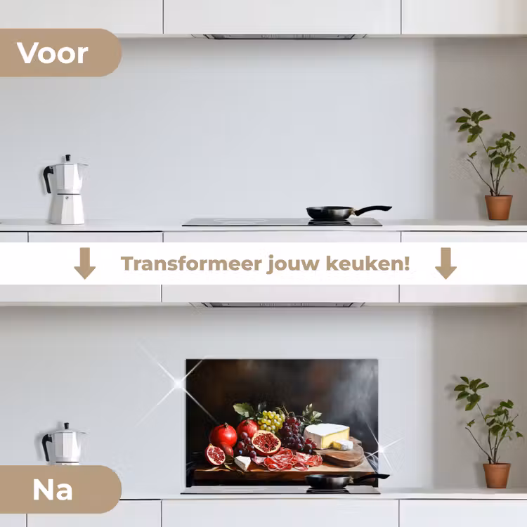 Spatscherm keuken - Borrelplank - Stilleven - Vintage — 3