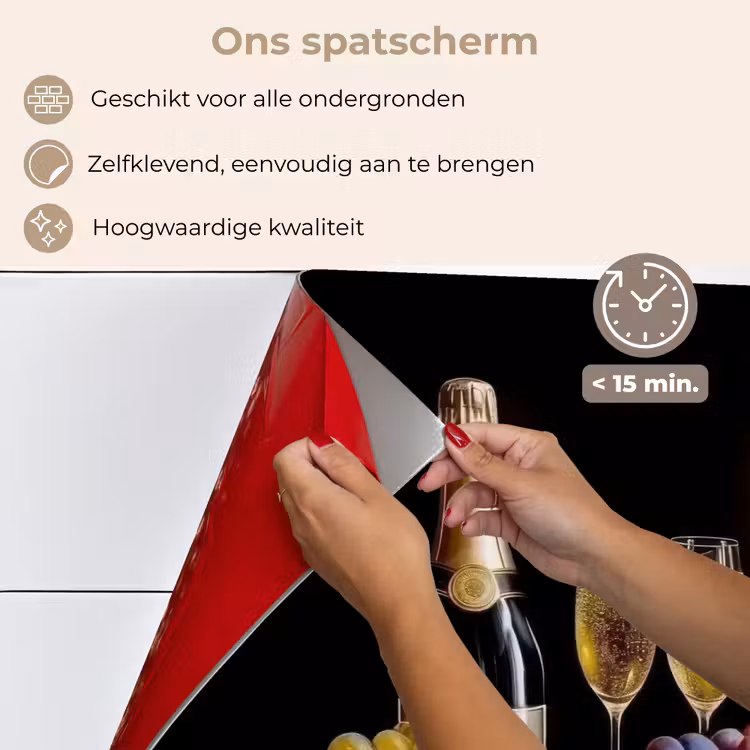 Spatscherm keuken - Champagne - Luxe - Oesters — 4