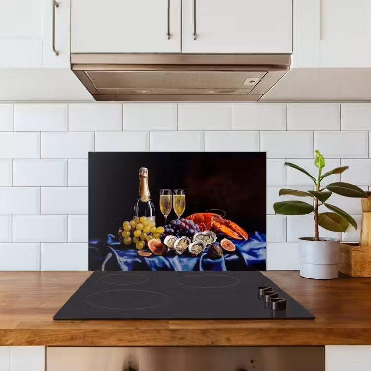 Spatscherm keuken - Champagne - Luxe - Oesters — 6