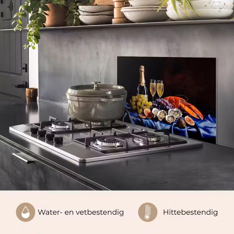 Spatscherm keuken - Champagne - Luxe - Oesters — 7