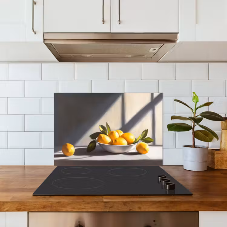 Spatscherm keuken - Citroenen - Stilleven - Geel — 6