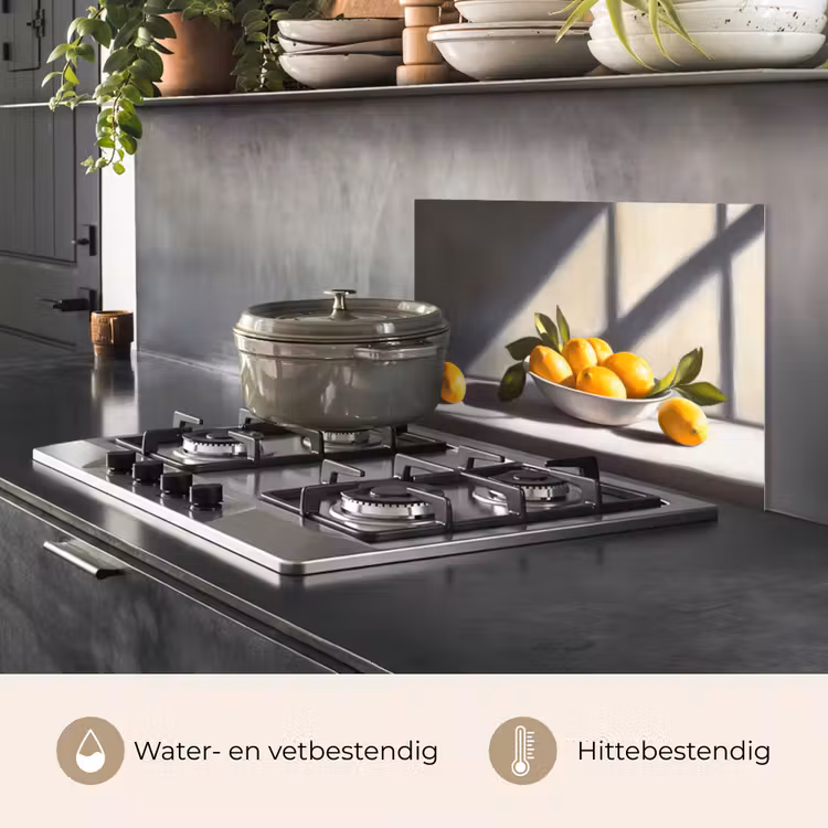 Spatscherm keuken - Citroenen - Stilleven - Geel — 7