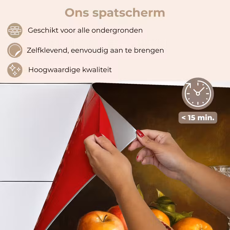 Spatscherm keuken - Fruit - Stilleven - Wijn - Kaars — 4