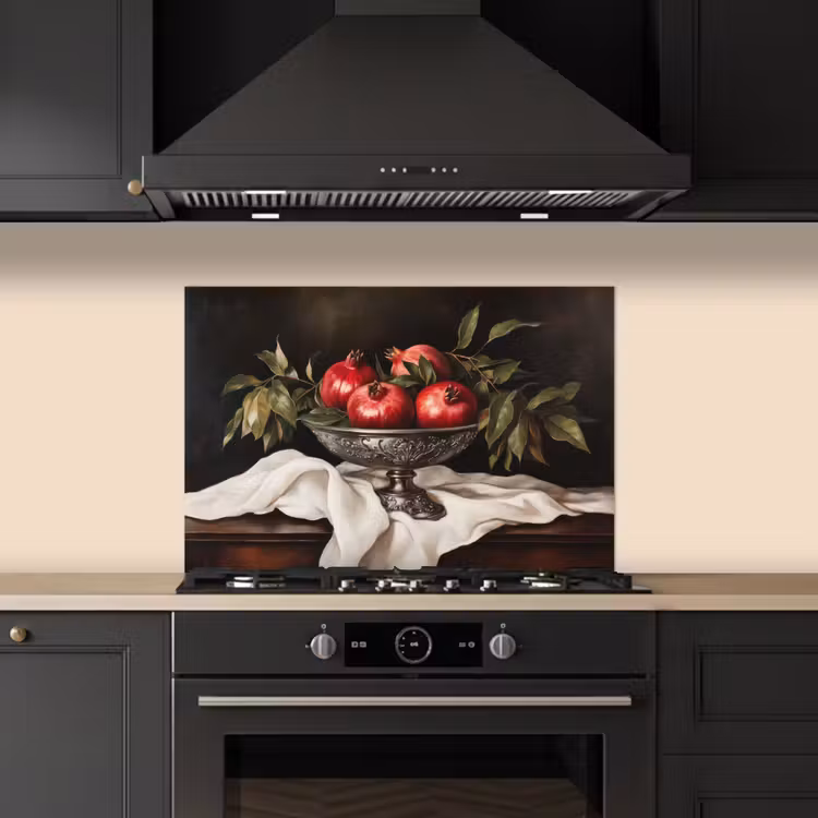 Spatscherm keuken - Granaatappels - Klassiek - Vintage — 2