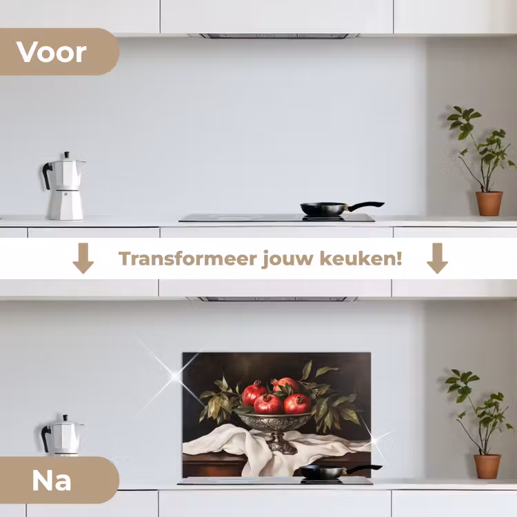 Spatscherm keuken - Granaatappels - Klassiek - Vintage — 3