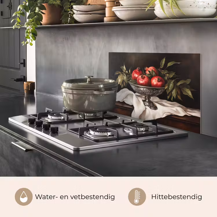 Spatscherm keuken - Granaatappels - Klassiek - Vintage — 7