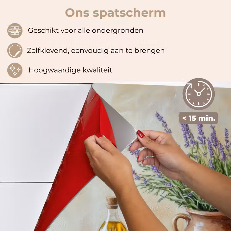 Spatscherm keuken - Lavendel - Brood - Stilleven — 4