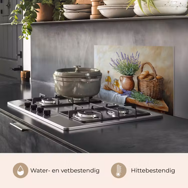 Spatscherm keuken - Lavendel - Brood - Stilleven — 7