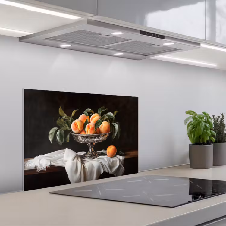 Spatscherm keuken - Stilleven - Perziken - Vintage — 5
