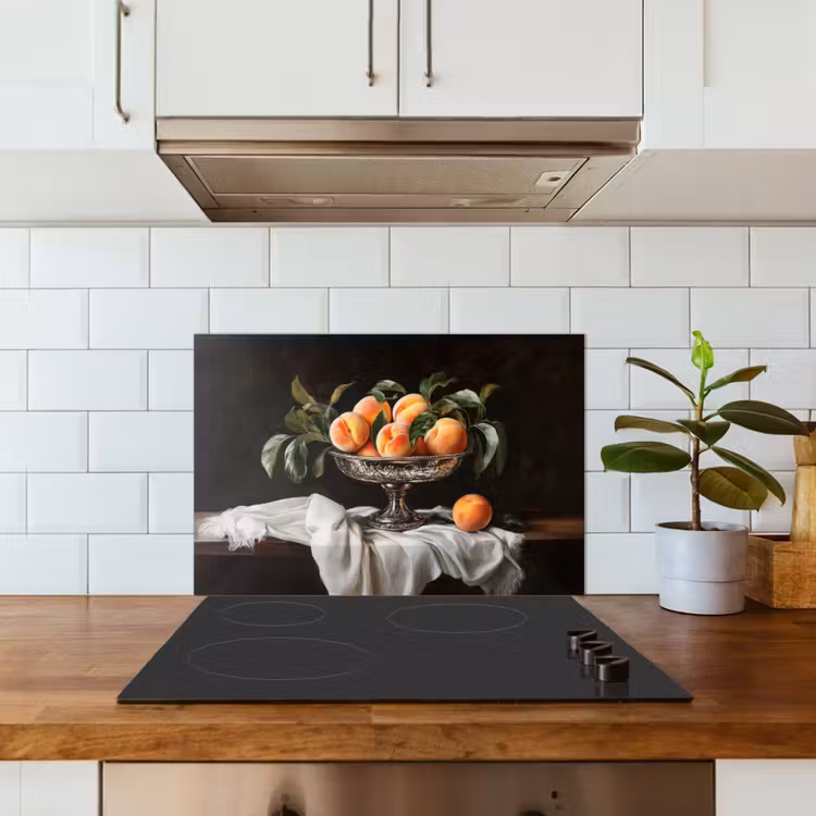 Spatscherm keuken - Stilleven - Perziken - Vintage — 6